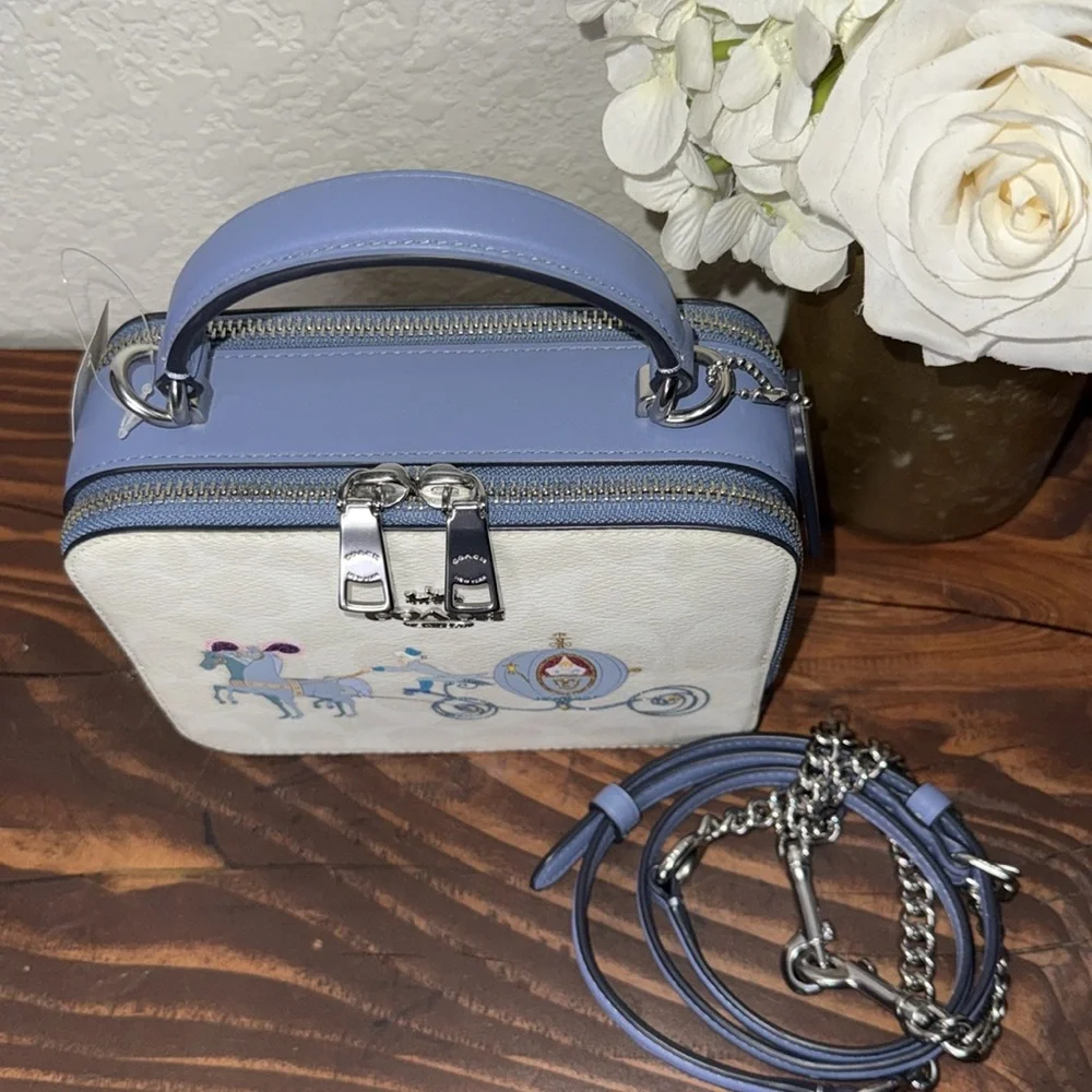 Disney X Coach Cinderella Crossbody Box Bag Purse NWT - Picture 11 of 15